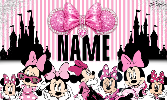🎀 PINK PRINCESS MOUSE WALL COLLAGE TEMPLATE 🎀