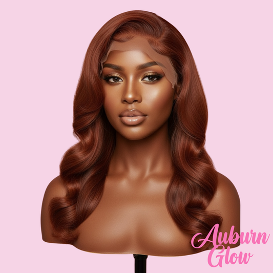 22" 13x4 Transparent Lace Wig - Body Wave - Auburn (Auburn Glow)