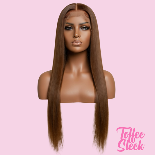 18" 13x4 HD Lace Wig - Straight - Light Brown (Toffee Sleek)