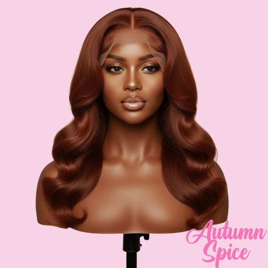 18" 5x5 HD Lace Wig - Body Wave - Auburn (Autumn Spice)